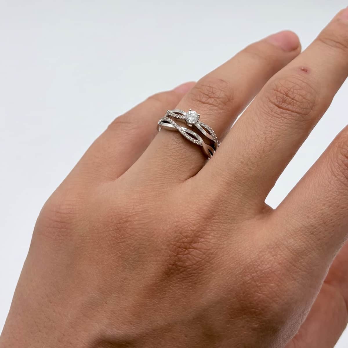 انگشتر طلا 18 عیار سولیتر وزن 3.380 گرم اجرت ساخت 16 درصد کد GD01 000391 - تصویر 3