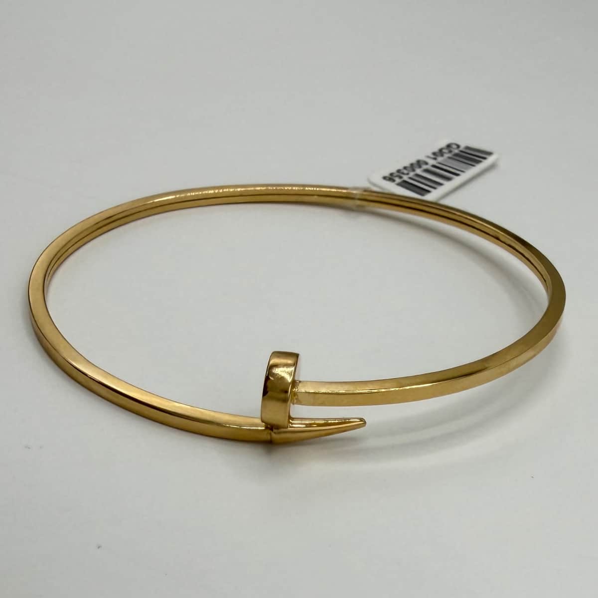 بنگل طلا 18 عیار میخ کارتیه وزن 5.170 گرم اجرت ساخت 13 درصد کد GD01 000356 - تصویر 2