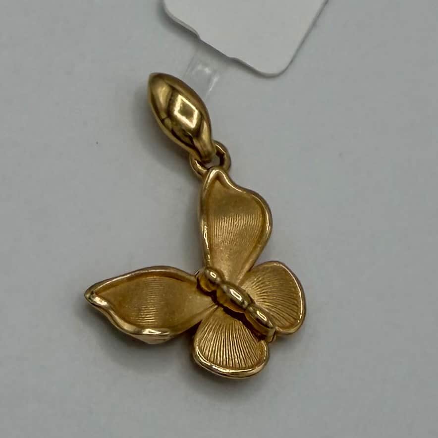 آویز طلا 18 عیار پروانه وزن 1.260 گرم اجرت ساخت 12 درصد کد GD01 000366 - تصویر 1