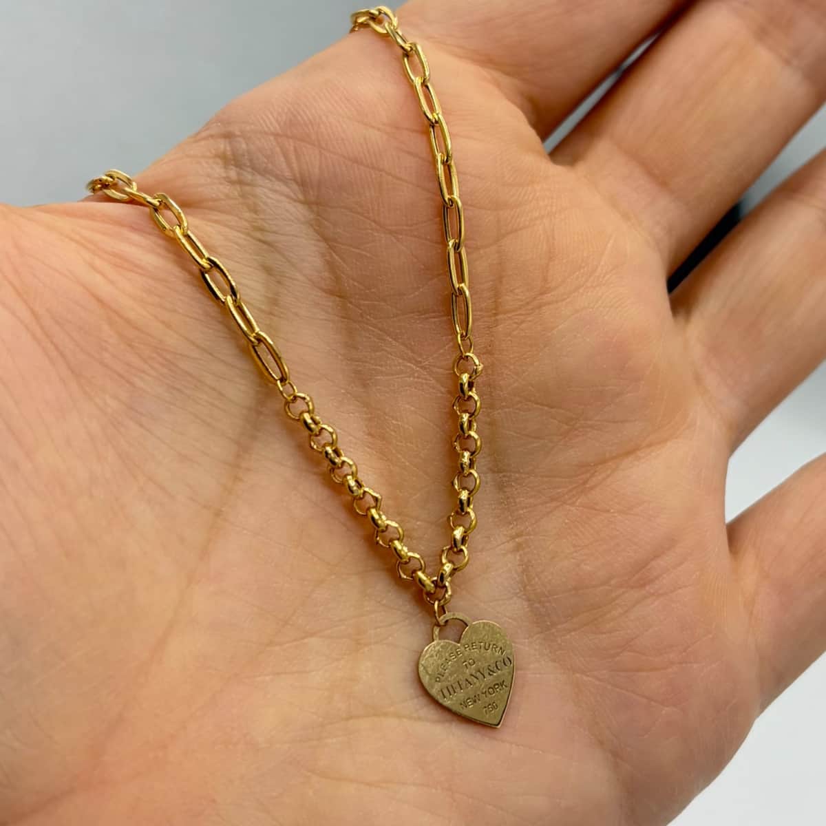 گردنبند طلا 18 عیار تیفانی وزن 2.250 گرم اجرت ساخت 12 درصد کد GD01 000339