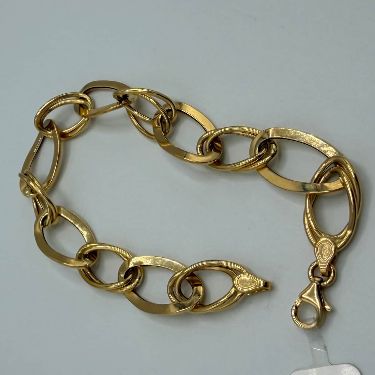 دستبند طلا 18 عیار زنجیری وزن 3.570 گرم اجرت ساخت 15 درصد کد GD01 000333