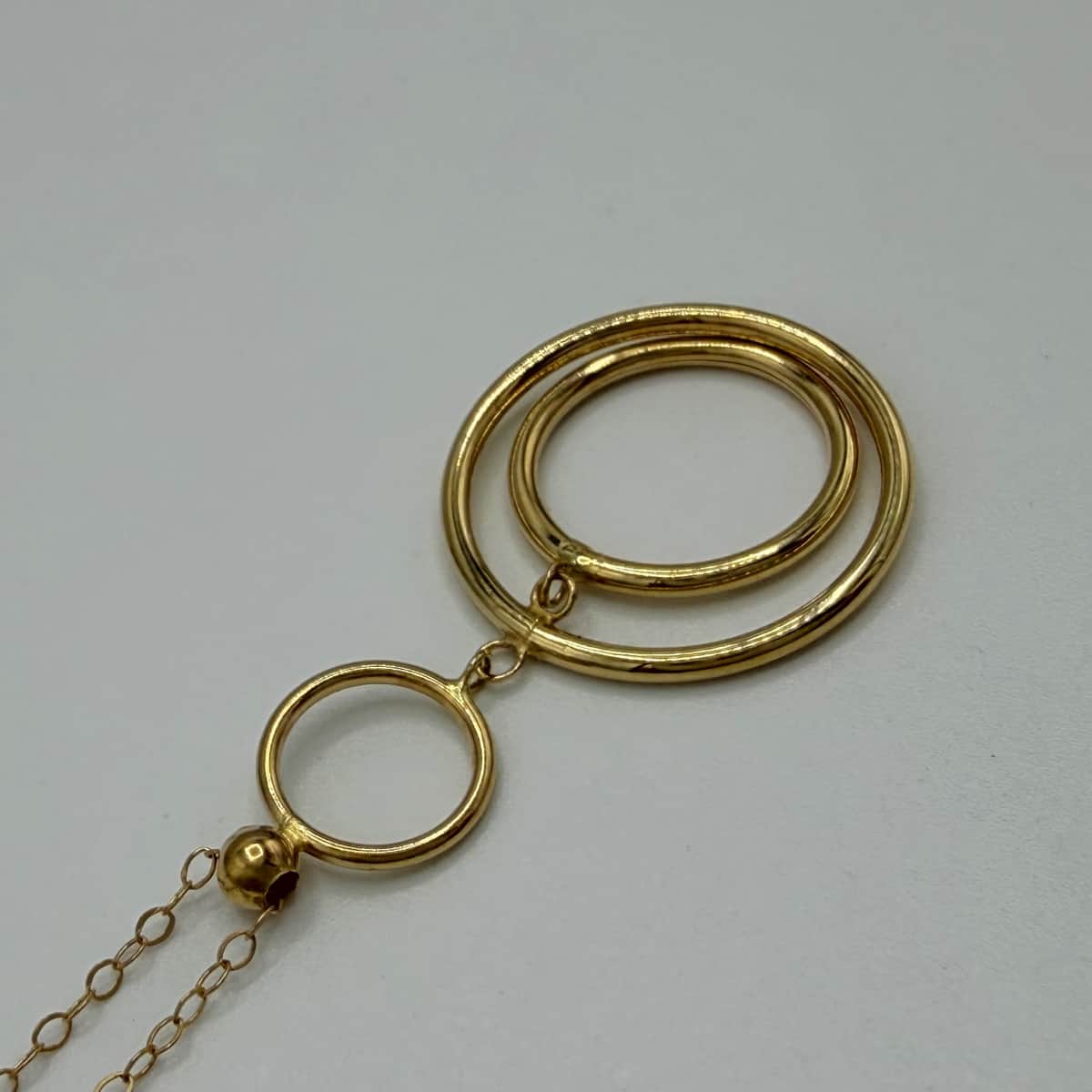 گردنبند طلا 18 عیار حلقه ای وزن 1.160 گرم اجرت ساخت 15 درصد کد GD01 000341 - تصویر 2