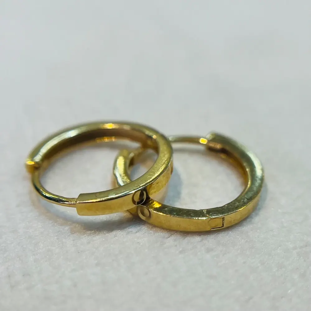 گوشواره طلا 18 عیار حلقه ای ریز کارتیر وزن ۰.۸۴0 گرم اجرت ساخت ۱۴ درصد کد GD01 000145 - تصویر 2