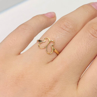 انگشتر طلا 18 عیار مینیمال پروانه تو خالی وزن ۰.۹۲0 گرم اجرت ساخت ۶ درصد کد GD01 000120