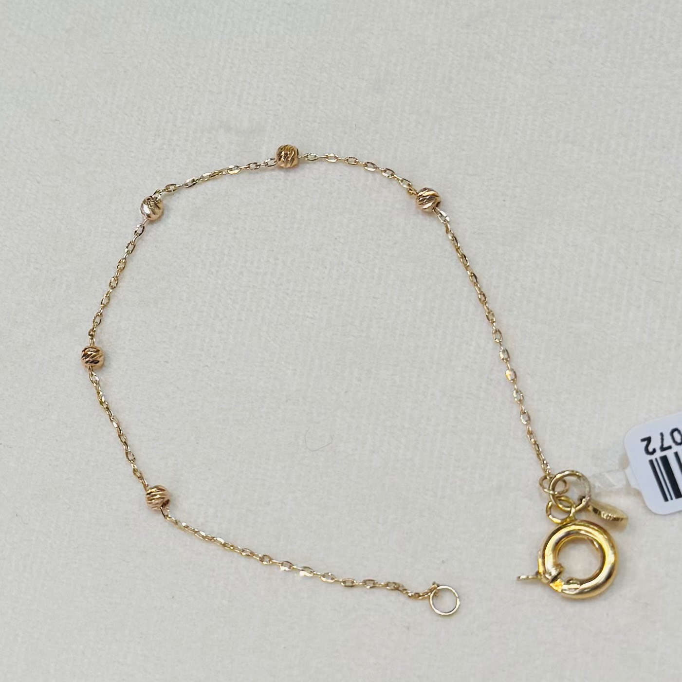 دستبند طلا 18 عیار مینیمال آلبرنادو وزن ۱.۳۳ گرم اجرت ساخت ۱۳ درصد کد GD01 000072