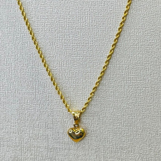آویز طلا 18 عیار گردنی قلب وزن ۰.۴۶ گرم اجرت ساخت ۹ درصد کد GD01 000096