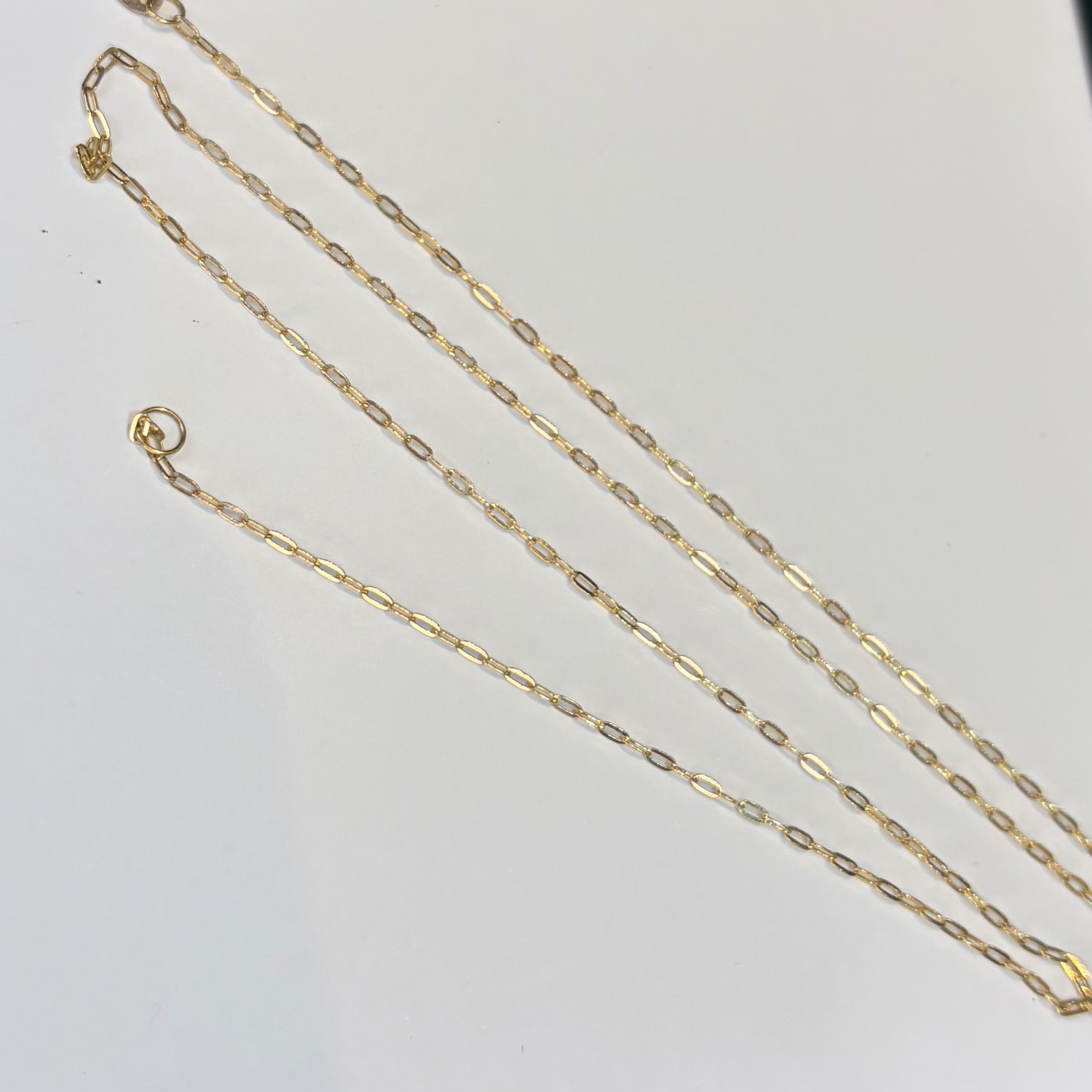زنجیر طلا ۱۸ عیار مینیمال هرمس وزن ۰٫۸۹۰ گرم اجرت ساخت ۹ درصد کد GD01 000224